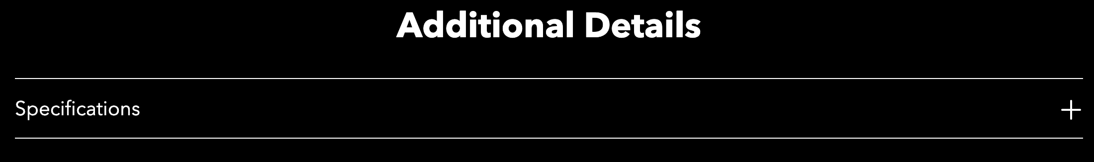 Additional details section with expandable rich text blocks