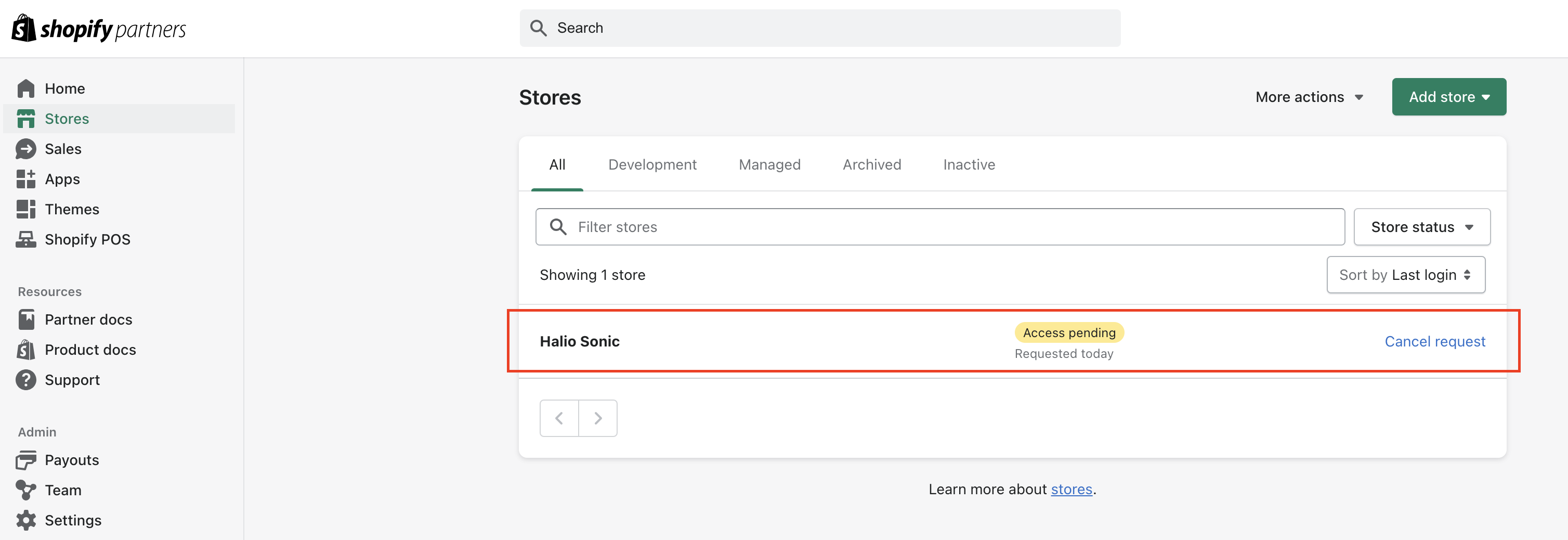 Shopify Partners Dashboard